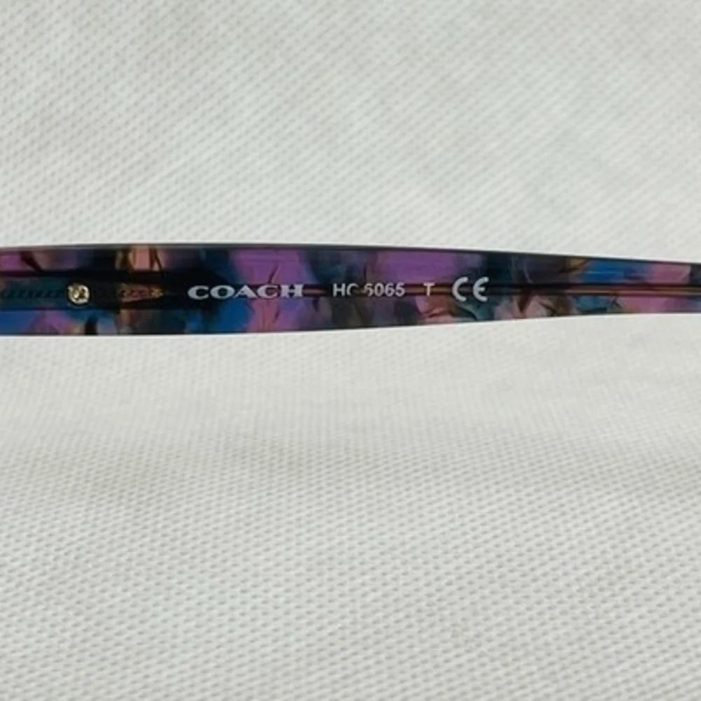 Coach Women's HC6065 Reading Glasses Eyeglasses Confetti Purple Frame 5288